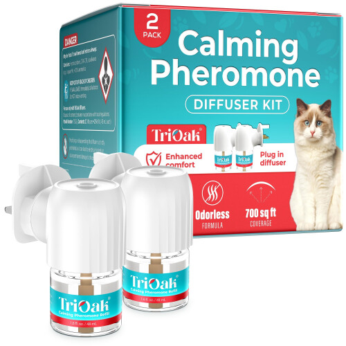 TriOak Cat Calming Plug-in: Cat Pheromone Diffuser - Cat Plug In Calme