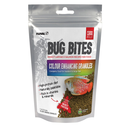 Fluval Fluval Bug Bites Colour Enhancing Fish Food, 125 g