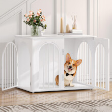Hzuaneri Dog Crate Furniture, 80 cm Wooden Dog Crate, Indoor Kennel fo
