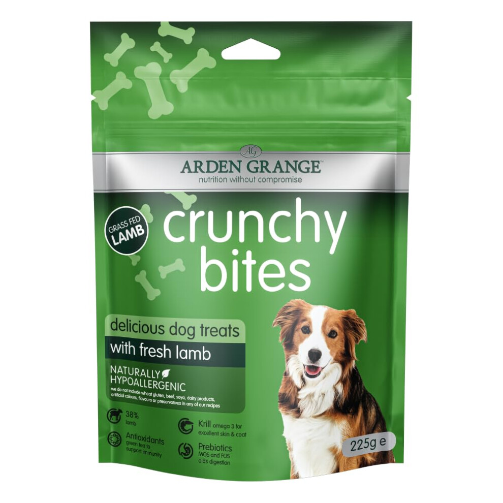 Arden Grange Crunchy Bites Dry Dog Treats Lamb, 225 G