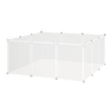PawHut Pet Playpen DIY Small Animal Cage Open Enclosure Portable Plast