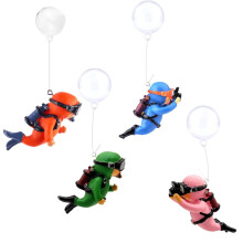 ZHjuju Floating Fish Tank Decorations,4PCS Fish Tank Decorations Carto