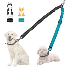 Nasjac Double Dog Leash Coupler, No Tangle Split Lead for Walking 2 Pe