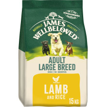 James Wellbeloved Adult Large Breed Lamb and Rice 15 kg Bag, Hypoaller