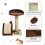 PawHut PawHut Cat Tree Scratching Scratcher Post Kitten Activity Centre Climb 4