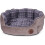 Petface Check and Bamboo Oval Dog Bed with Reversible Cushion, Machine 2