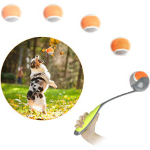 PAWISE Dog Ball Launcher - 12.2'' Dog Fetch Toy with 2.3'' Tennis, Por