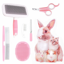 Crafterlife Small Animal Pet Grooming Kit Pet Shedding Slicker Brush,