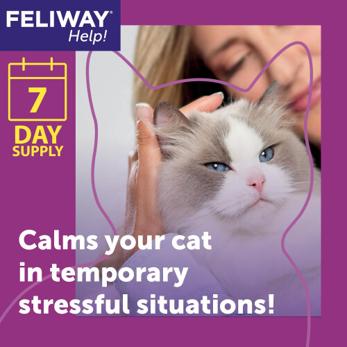 Feliway FELIWAY Help! 7 Day Cat Calming Odourless Plug In Pheromone Diffuser S 1