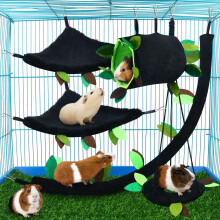 5PCS Hamster Hammock Rat Hanging Bed House Guinea Pig Nest Cage Toy Ac