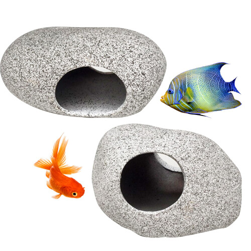 Vikrami lighting 2 PCS Aquarium Cave Rocks, Fish Tank Decorations Hide