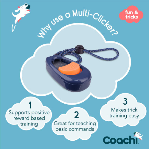 Coachi Multi-Clicker, Dog Accessory, Volume Control with 3 settings, E 1