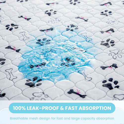 PmakeEorT Puppy Pads Washable, 2 Pack Reusable Dog Training Pads Fast 1