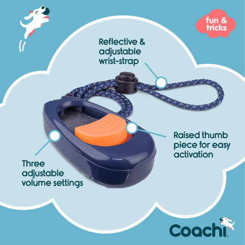 Coachi Multi-Clicker, Dog Accessory, Volume Control with 3 settings, E 2