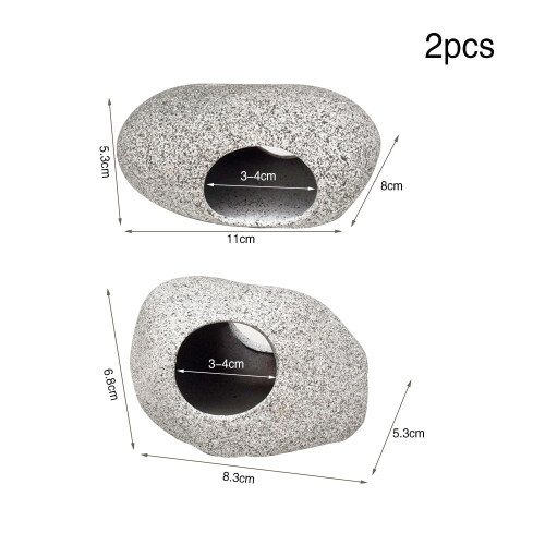 Vikrami lighting 2 PCS Aquarium Cave Rocks, Fish Tank Decorations Hide 1