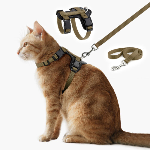 Plutus Pet Adjustable Cat Harness and Lead Set, Quick Release, Escape