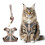 Muecleao Escape Proof Cat Harness and Leash Set, Premium Microfiber Le 1