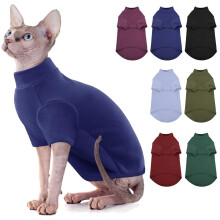 AOFITEE Turtleneck Jumper for Cats, Soft Sphynx Cats Shirt Hairless Ca