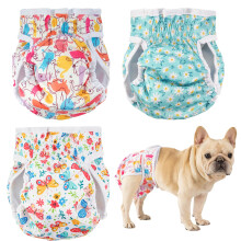 Cotemdery Dog Nappies Female for Season, 3 Pack Washable Puppy Diapers