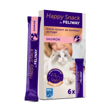 Happy Snack by FELIWAY Salmon - Delicious Calming Creamy Cat Treats, 6