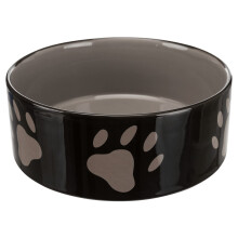 Trixie Ceramic Bowl with Paw Prints for Dogs, 1.4 Litre/20cm, Assorted