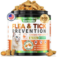 Flea and Tick Chewables for Cats, 500 Crunchy & Creamy Chews, Cat Flea