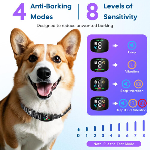 LYtech Bark Collar, Smart Dog Bark Collar for Large Medium Small Dogs 1