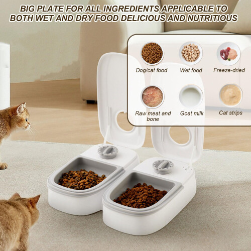 Automatic Cat Feeder,Cat Feeder Automatic With 48H Timer,350ML CaT Foo 2