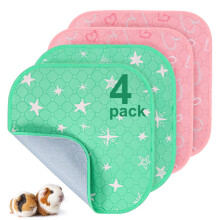Scenereal 4 Packs Guinea Pig Cage Liners Small Animal Bedding, Washabl