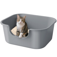 Pawsayes Top Open Cat Litter Tray with High Sided and Low Threshold En