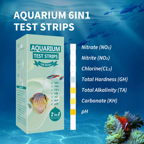 SpringSmart 7 in 1 Aquarium Test Strips Kit - 100 Strips Use for Fresh 1