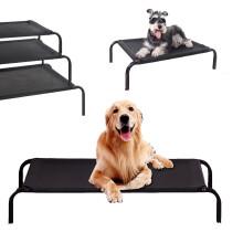 Elevated Large Dog Sofa Bed - Raised Pet Cot with Cooling Mat & No-Sli