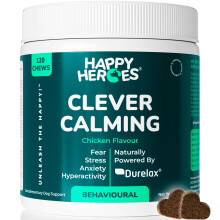Happy Heroes - Clever Calming Dog Treats, 100% Natural Supplement, Beh