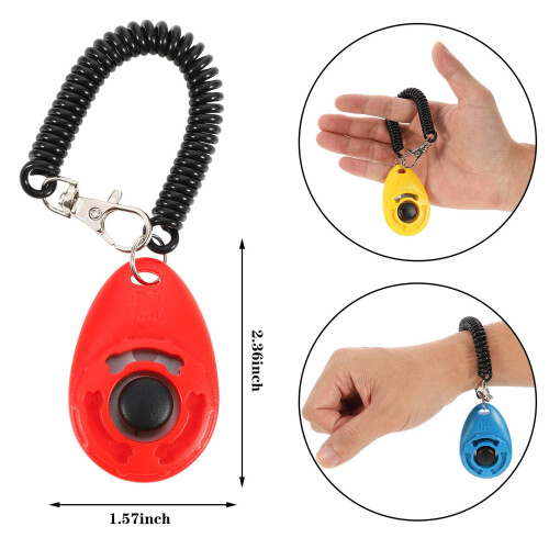 Bestomrogh 8 Pack Dog Training Clicker with Wrist Strap and Big Button 1