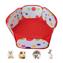 Simpcozy Hamster Playpen, Foldable Small Animal Playpen with Rainbow D