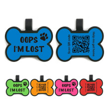 QR Code Dog Tags ID for Dogs - Silent Silicone Dog Cat ID Tag With Onl