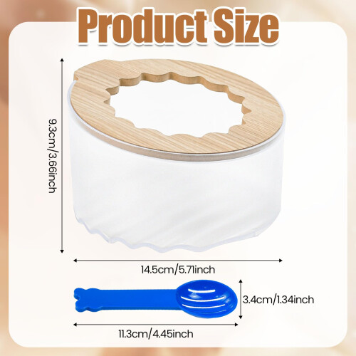 Elyyapt Hamster Sand Bath Container Hamster Sand Bath Box Transparent 1