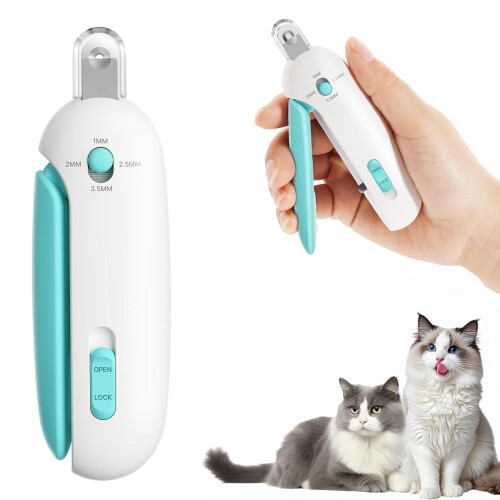 AABDTYYD Cat Nail Clipper with Adjustable 3-Size Trimming Hole Hidden