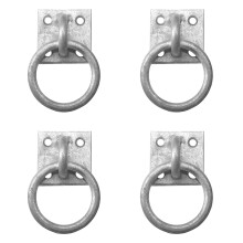 Heavy Duty galvanised Ring on Plate, Tie Ring on Plate 30mm x 35mm Pac