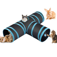 Cat Tunnel Rabbit Tunnel Cat Toy 3 Ways Foldable Tunnel Toy Pet Play T