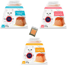 UbiPet Cat Food Bundle with Revelation Mousse Chicken, Tuna, Salmon (T