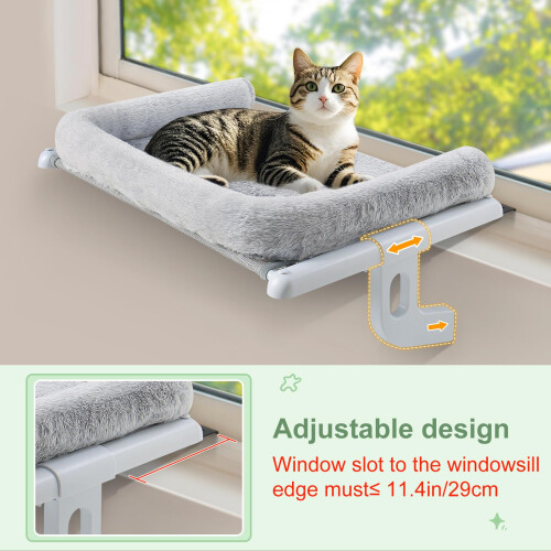 GUUSII HOME Cat Hammock Window Perch Seat Kitten Hanging Bed Windowsil 1