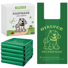 OIRLVCE 500 Dog Poo Bags, Easy Tie Handles Poop Bags Extra Thick Stron