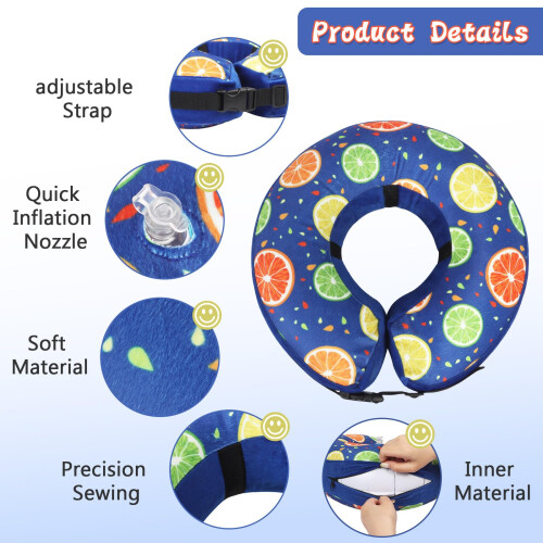 Niuoppy Inflatable Dog Collar for After Surgery, Protective Inflatable 2
