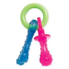 Nylabone Puppy Dog Teething Chew Toy Pacifier, Bacon Flavour, Extra Sm