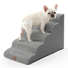 COZY KISS Wide Dog Stairs, Small Pet Steps with Leakproof Cover, High