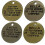 Deeply Engraved Solid Nickel/Brass Round Dog/Cat Pet Tag 20mm, 22mm, 2 1