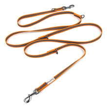 Wisedog 3m Orange Double-Ended Rubberised Dog Lead Lightweight Non-Sli