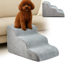 SUNNYNEST Dog Steps Stairs for Bed 3-Step Dog Stairs for Sofa Non-Slip