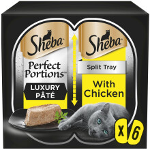Sheba Perfect Portions Cat Food Tray with Chicken in Loaf, 225 g (Pack